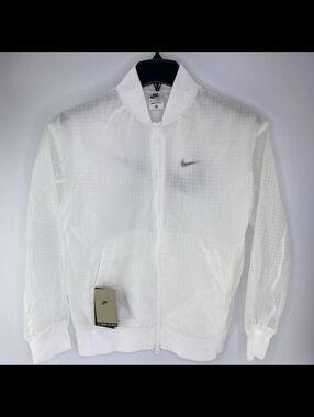 NWT Womens Nike White Lightweight Mesh Zip Jacket